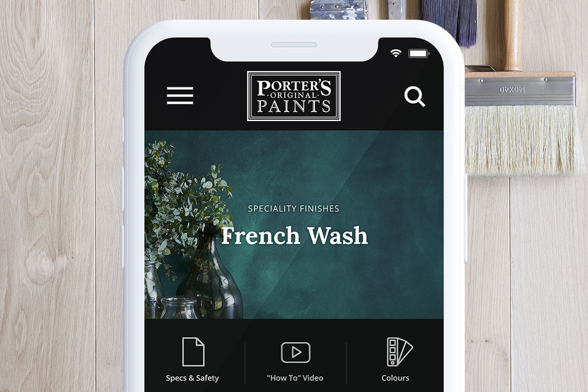 Porter's Paints custom website